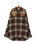 GUCCI（グッチ）の古着「ドラゴン刺繍チェックシャツ」｜レッド