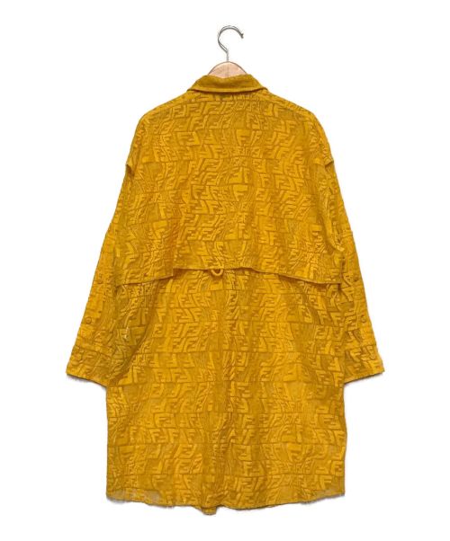 FENDI（フェンディ）FENDI (フェンディ) モノグラムメッシュシャツワンピース イエロー サイズ:34の古着・服飾アイテム