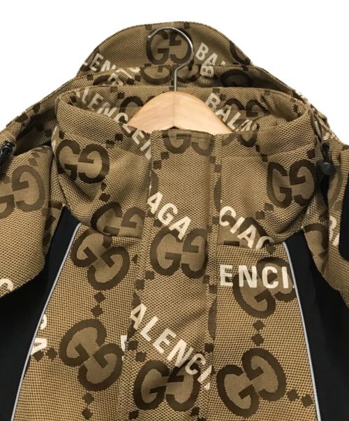 GUCCI（グッチ）GUCCI×BALENCIAGA (グッチ×バレンシアガ) ジャンボGGジャケット ベージュ サイズ:38の古着・服飾アイテム