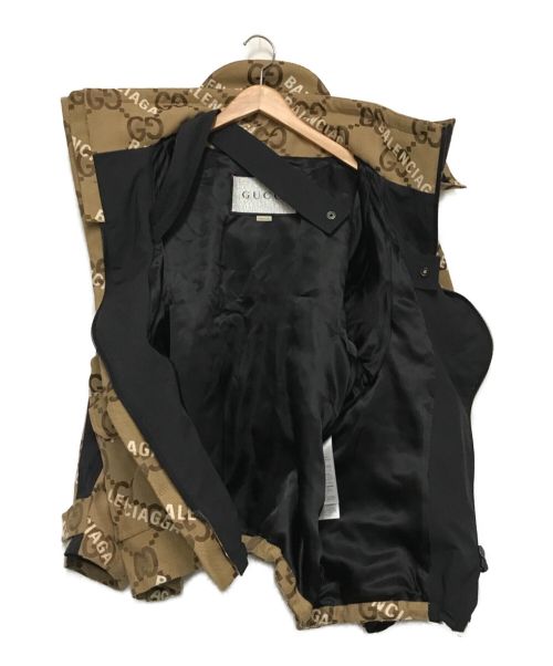GUCCI（グッチ）GUCCI×BALENCIAGA (グッチ×バレンシアガ) ジャンボGGジャケット ベージュ サイズ:38の古着・服飾アイテム