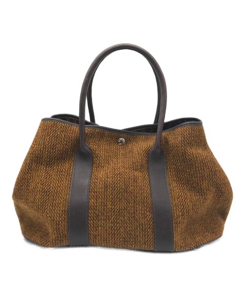 HERMES（エルメス）HERMES (エルメス) ガーデンパーティPM ハンドバッグ ブラウンの古着・服飾アイテム