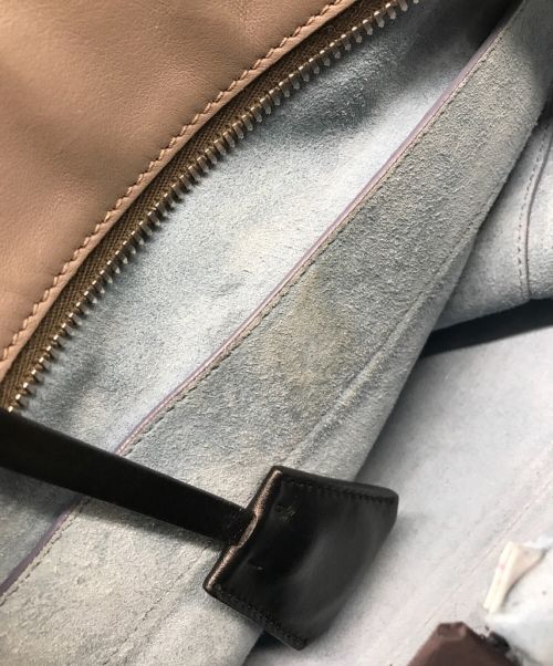 PRADA（プラダ）PRADA (プラダ) 2WAYレザートートバッグ グレーの古着・服飾アイテム