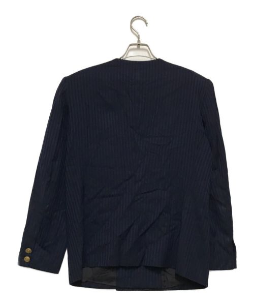 GUCCI（グッチ）GUCCI (グッチ) 金釦ノーカラージャケット ネイビー サイズ:44の古着・服飾アイテム
