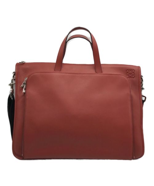 LOEWE（ロエベ）LOEWE (ロエベ) 2WAYブリーフケース レッドの古着・服飾アイテム