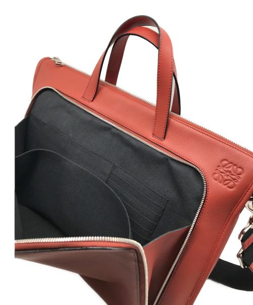 LOEWE（ロエベ）LOEWE (ロエベ) 2WAYブリーフケース レッドの古着・服飾アイテム