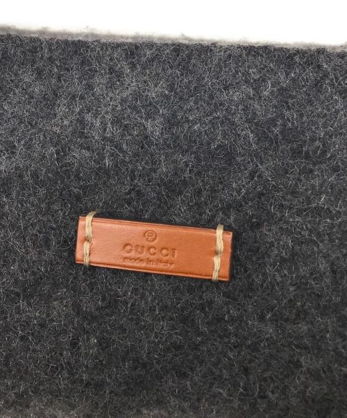 GUCCI（グッチ）GUCCI (グッチ) インターロッキングGG フェルトトートバッグ グレーの古着・服飾アイテム