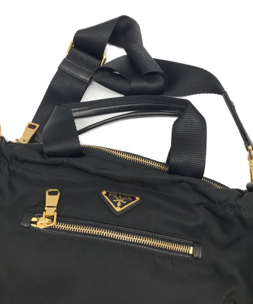 PRADA（プラダ）PRADA (プラダ) 2WAYナイロンショルダーバッグ ブラックの古着・服飾アイテム