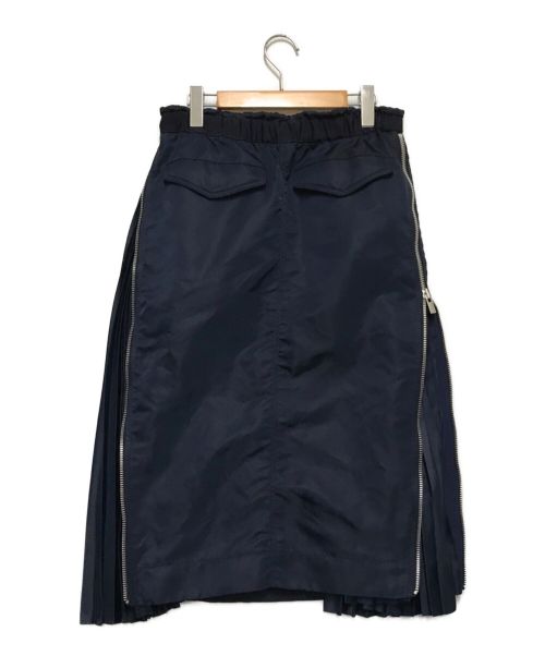 sacai（サカイ）sacai (サカイ) Nylon Twill Skirt / MA-1 Skirt ネイビー サイズ:2の古着・服飾アイテム