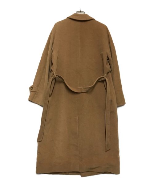 MaxMara（マックスマーラ）MaxMara (マックスマーラ) キャメルダブルブレスト ベルテッドコート ベージュ サイズ:38の古着・服飾アイテム