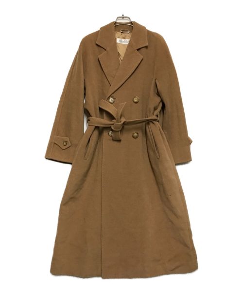 MaxMara（マックスマーラ）MaxMara (マックスマーラ) キャメルダブルブレスト ベルテッドコート ベージュ サイズ:38の古着・服飾アイテム