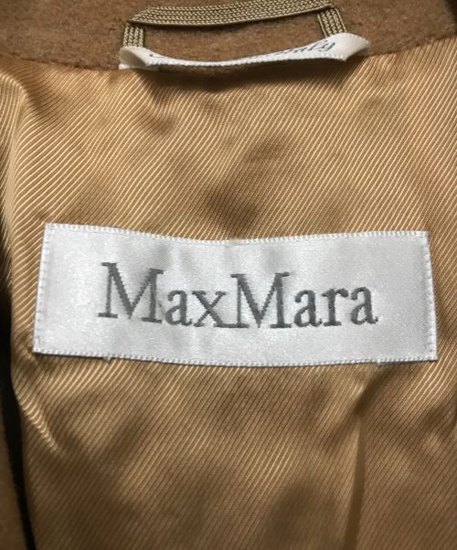 MaxMara（マックスマーラ）MaxMara (マックスマーラ) キャメルダブルブレスト ベルテッドコート ベージュ サイズ:38の古着・服飾アイテム