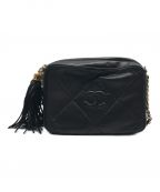 CHANELシャネル）の古着「マトラッセチェーンショルダーバッグ」｜ブラック