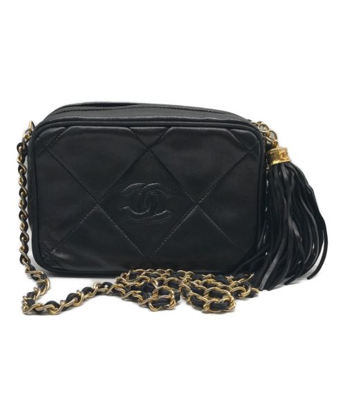 CHANEL（シャネル）CHANEL (シャネル) マトラッセチェーンショルダーバッグ ブラックの古着・服飾アイテム