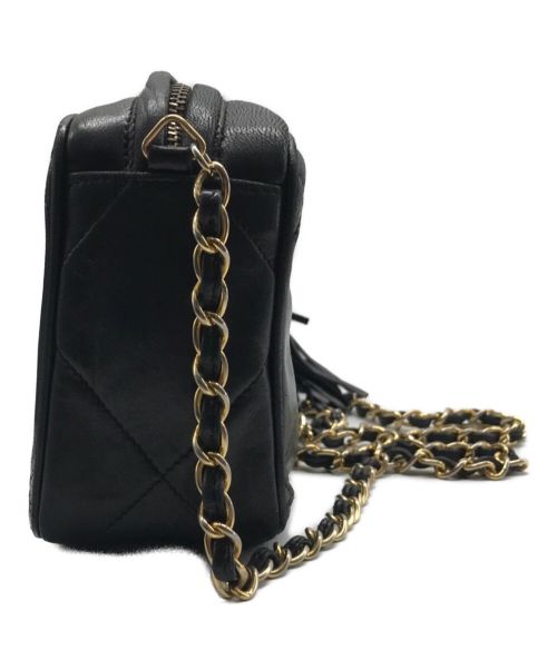 CHANEL（シャネル）CHANEL (シャネル) マトラッセチェーンショルダーバッグ ブラックの古着・服飾アイテム