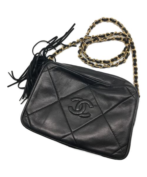 CHANEL（シャネル）CHANEL (シャネル) マトラッセチェーンショルダーバッグ ブラックの古着・服飾アイテム