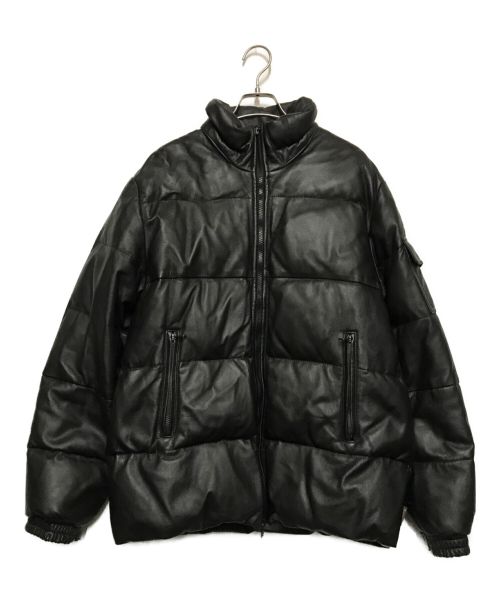 MONCLER（モンクレール）MONCLER (モンクレール) レザーダウンジャケット ブラック サイズ:1の古着・服飾アイテム