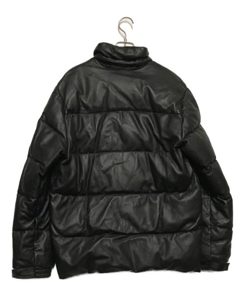 MONCLER（モンクレール）MONCLER (モンクレール) レザーダウンジャケット ブラック サイズ:1の古着・服飾アイテム