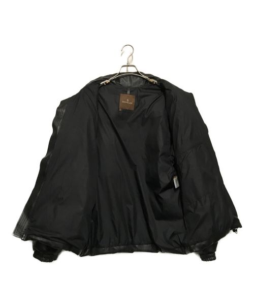 MONCLER（モンクレール）MONCLER (モンクレール) レザーダウンジャケット ブラック サイズ:1の古着・服飾アイテム