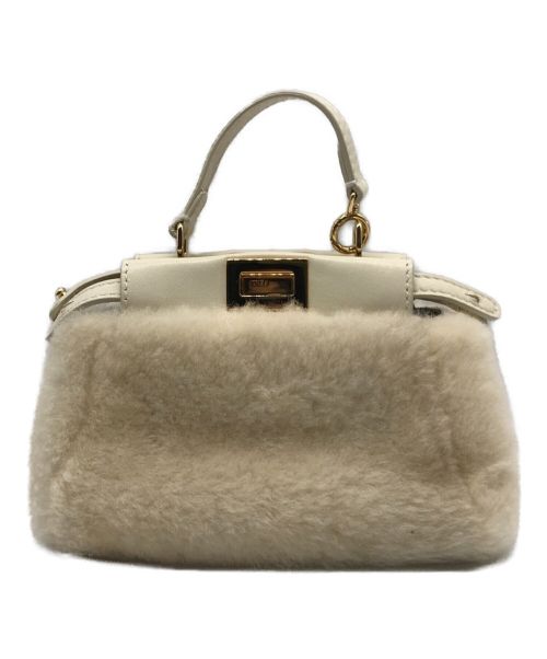 FENDI（フェンディ）FENDI (フェンディ) 2WAYムートンミニショルダーバッグ アイボリーの古着・服飾アイテム