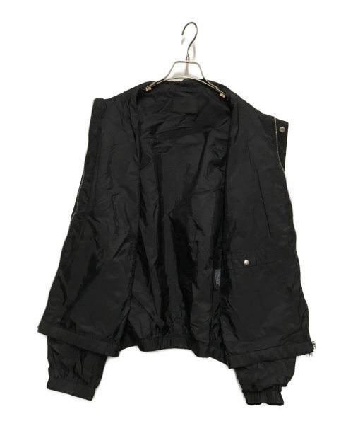 PRADA（プラダ）PRADA (プラダ) ロゴプレートナイロンブルゾン ブラック サイズ:50の古着・服飾アイテム