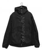 MONCLERモンクレール）の古着「センターロゴナイロンフーデッドジャケット」｜ブラック