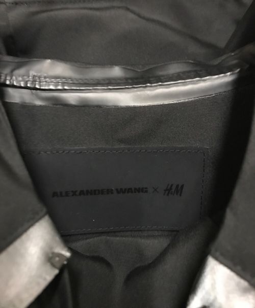 H&M（エイチアンドエム）H&M×ALEXANDER WANG (エイチアンドエム×アレキサンダーワン) コラボロゴアノラックパーカー ブラック サイズ:38の古着・服飾アイテム