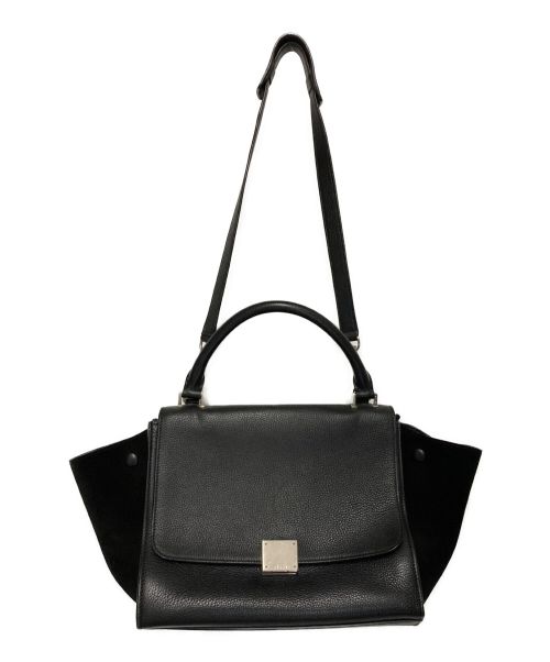 CELINE（セリーヌ）CELINE (セリーヌ) トラペーズ 2WAYレザーバッグ ブラック サイズ:-の古着・服飾アイテム