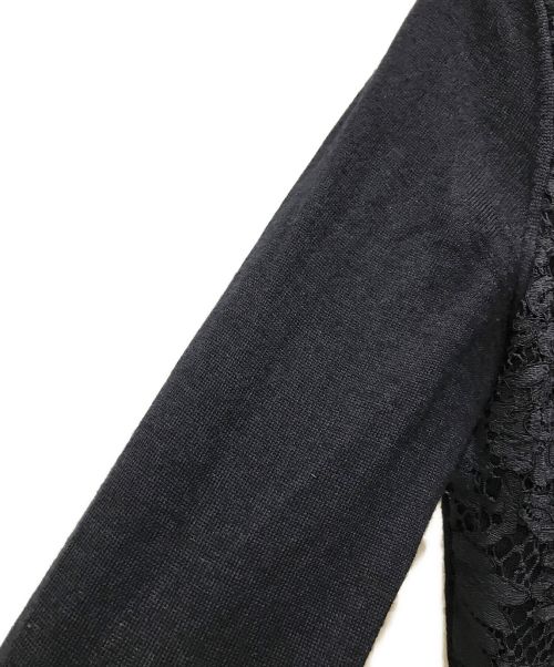 VALENTINO（ヴァレンティノ）VALENTINO (ヴァレンティノ) カシミヤブレンドレースカーディガン ネイビー サイズ:Sの古着・服飾アイテム
