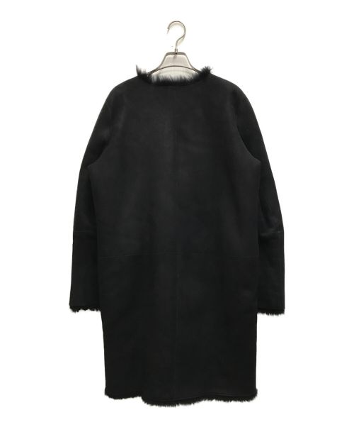 theory（セオリー）theory (セオリー) ノーカラームートンコート ブラック サイズ:Sの古着・服飾アイテム