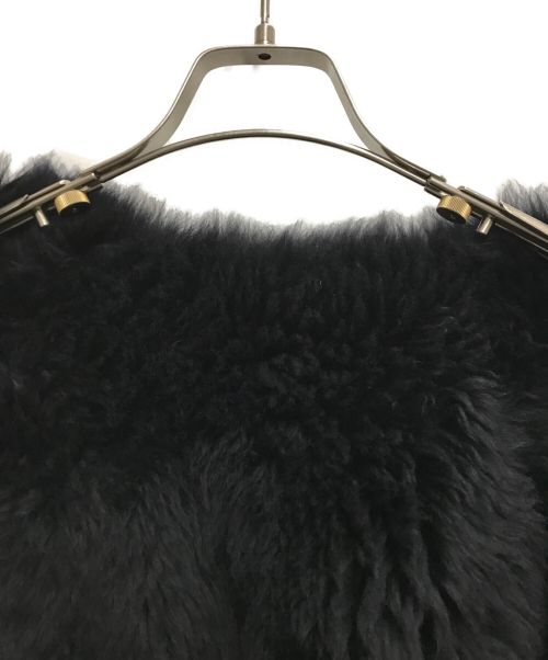 theory（セオリー）theory (セオリー) ノーカラームートンコート ブラック サイズ:Sの古着・服飾アイテム