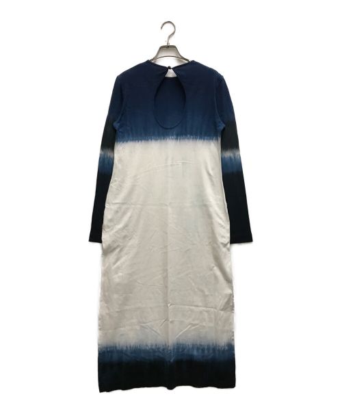 Mame Kurogouchi（マメクロゴウチ）Mame Kurogouchi (マメクロゴウチ) Shibori Tie-Dyed Cotton Jersey Dress ネイビー サイズ:1の古着・服飾アイテム