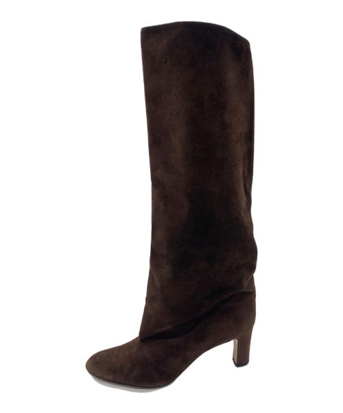 NEBULONIE（ネブローニ）NEBULONIE (ネブローニ) ルーズフィット ロングブーツ ブラウン サイズ:35 1/2の古着・服飾アイテム