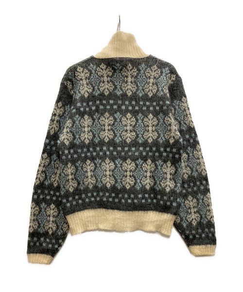 JANTZEN（ジャンセン）JANTZEN (ジャンセン) モヘア混ジップニットカーディガン ベージュ サイズ:Ⅿの古着・服飾アイテム