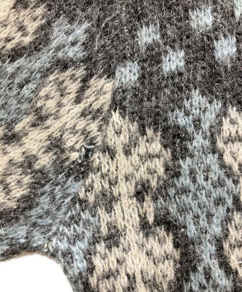 JANTZEN（ジャンセン）JANTZEN (ジャンセン) モヘア混ジップニットカーディガン ベージュ サイズ:Ⅿの古着・服飾アイテム