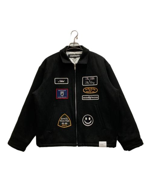 NEIGHBORHOOD（ネイバーフッド）NEIGHBORHOOD (ネイバーフッド) MELTON ZIP JACKET ブラック サイズ:Ⅼの古着・服飾アイテム