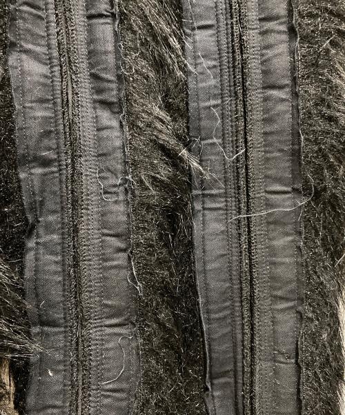 COMME des GARCONS HOMME PLUS（コムデギャルソンオムプリュス）COMME des GARCONS HOMME PLUS (コムデギャルソンオムプリュス) カッティングファージャケット ブラック サイズ:XSの古着・服飾アイテム