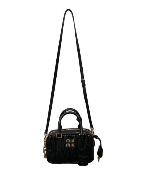 MIU MIU（ミュウミュウ）MIU MIU (ミュウミュウ) マテラッセ2wayショルダーバッグ ブラックの古着・服飾アイテム