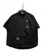 A BATHING APEア ベイシング エイプ）の古着「AAPE NOW SHORT SLEEVE SHIRT」｜ブラック
