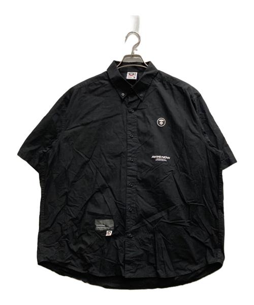 A BATHING APE（ア ベイシング エイプ）A BATHING APE (ア ベイシング エイプ) AAPE NOW SHORT SLEEVE SHIRT ブラック サイズ:Ⅼの古着・服飾アイテム