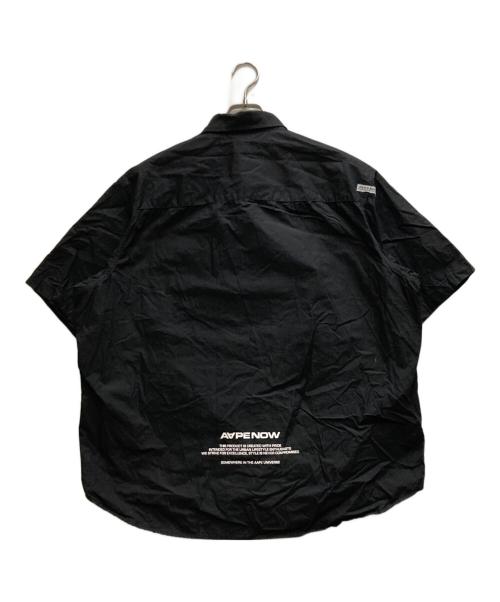 A BATHING APE（ア ベイシング エイプ）A BATHING APE (ア ベイシング エイプ) AAPE NOW SHORT SLEEVE SHIRT ブラック サイズ:Ⅼの古着・服飾アイテム
