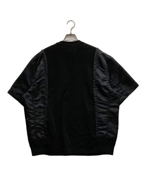 sacai（サカイ）sacai (サカイ) Nylon Twill x Cotton Jersey T-Shirt ブラック サイズ:2の古着・服飾アイテム