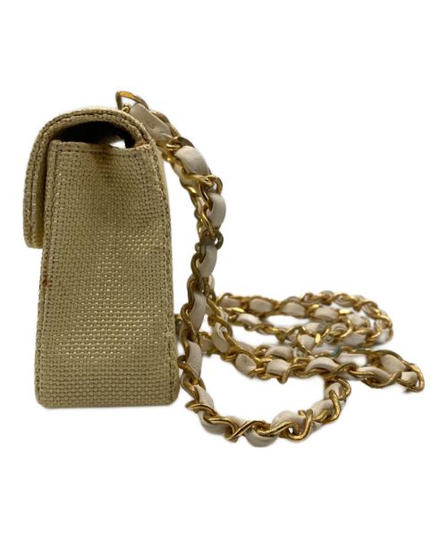 CHANEL（シャネル）CHANEL (シャネル) ココマークキャンバスチェーンショルダーポーチ イエローの古着・服飾アイテム