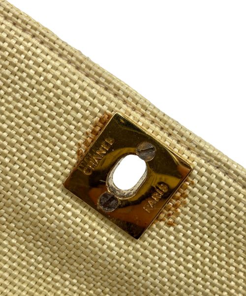 CHANEL（シャネル）CHANEL (シャネル) ココマークキャンバスチェーンショルダーポーチ イエローの古着・服飾アイテム