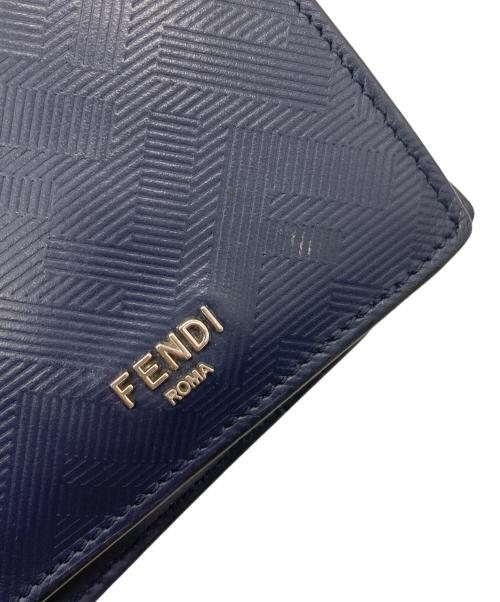 FENDI（フェンディ）FENDI (フェンディ) 2つ折り財布 ネイビーの古着・服飾アイテム