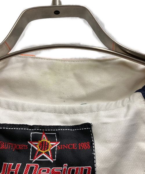 JH Design（ジェイエイチデザイン）JH Design (ジェイエイチデザイン) DISNEY (ディズニー) レーシングジャケット ホワイト×ブルー サイズ:Ⅼの古着・服飾アイテム