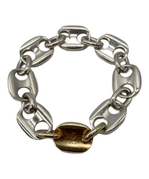 HERE'S（ヒアーズ）HERE'S (ヒアーズ) チェーンブレスレット シルバー×ゴールドの古着・服飾アイテム