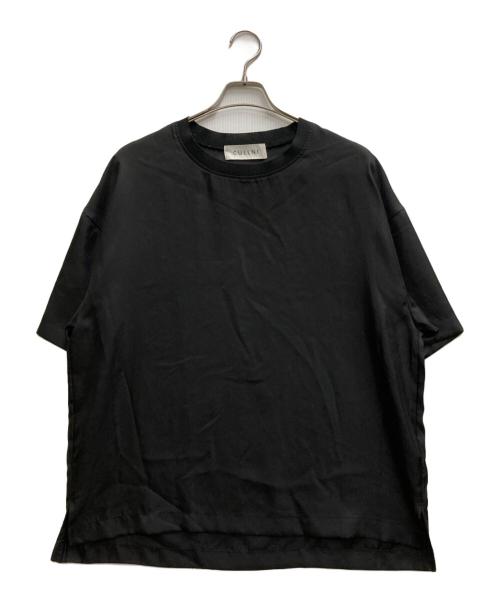 CULLNI（クルニ）CULLNI (クルニ) Silky Twill Rib Neck Tee ブラック サイズ:1の古着・服飾アイテム