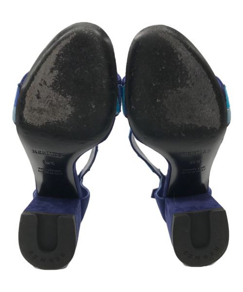 HERMES（エルメス）HERMES (エルメス) アクセル スエードアンクルストラップサンダル ネイビー サイズ:35 1/2の古着・服飾アイテム