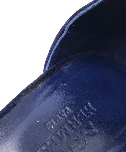 HERMES（エルメス）HERMES (エルメス) アクセル スエードアンクルストラップサンダル ネイビー サイズ:35 1/2の古着・服飾アイテム