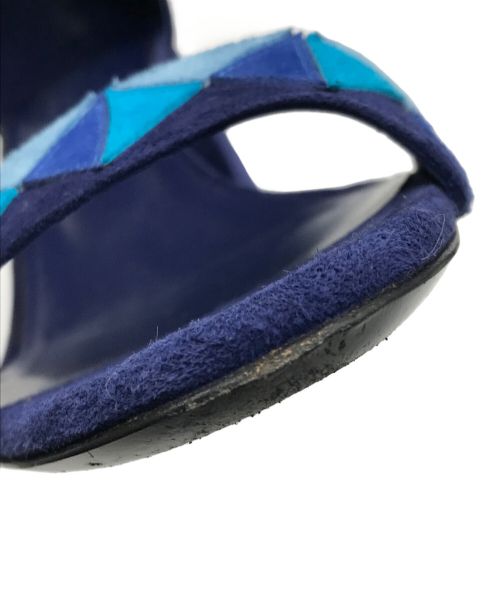 HERMES（エルメス）HERMES (エルメス) アクセル スエードアンクルストラップサンダル ネイビー サイズ:35 1/2の古着・服飾アイテム